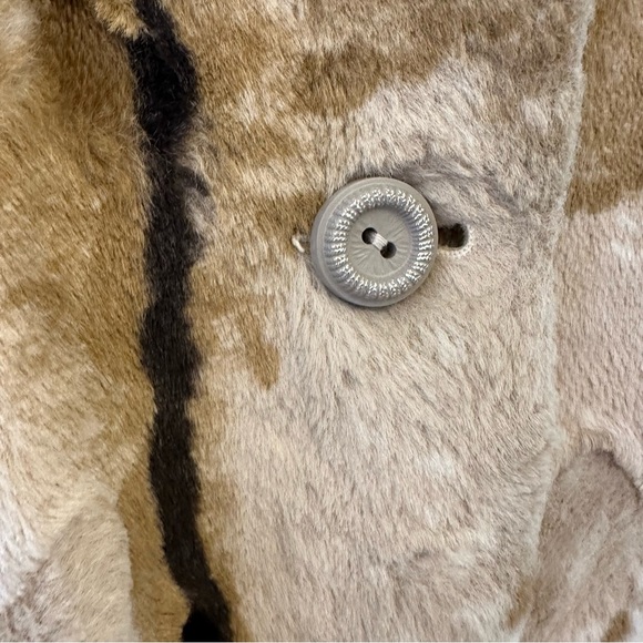 Vintage Women's 16 Faux Short Hair Fur Teddy Jacket Unique - Picture 6 of 16